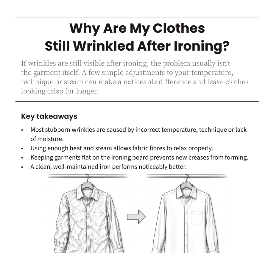 Illustrated guide to solving common ironing problems