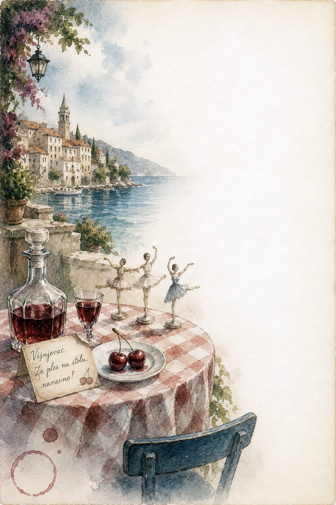 Croatia — Cherry Brandy and Tabletop Ballet illustration