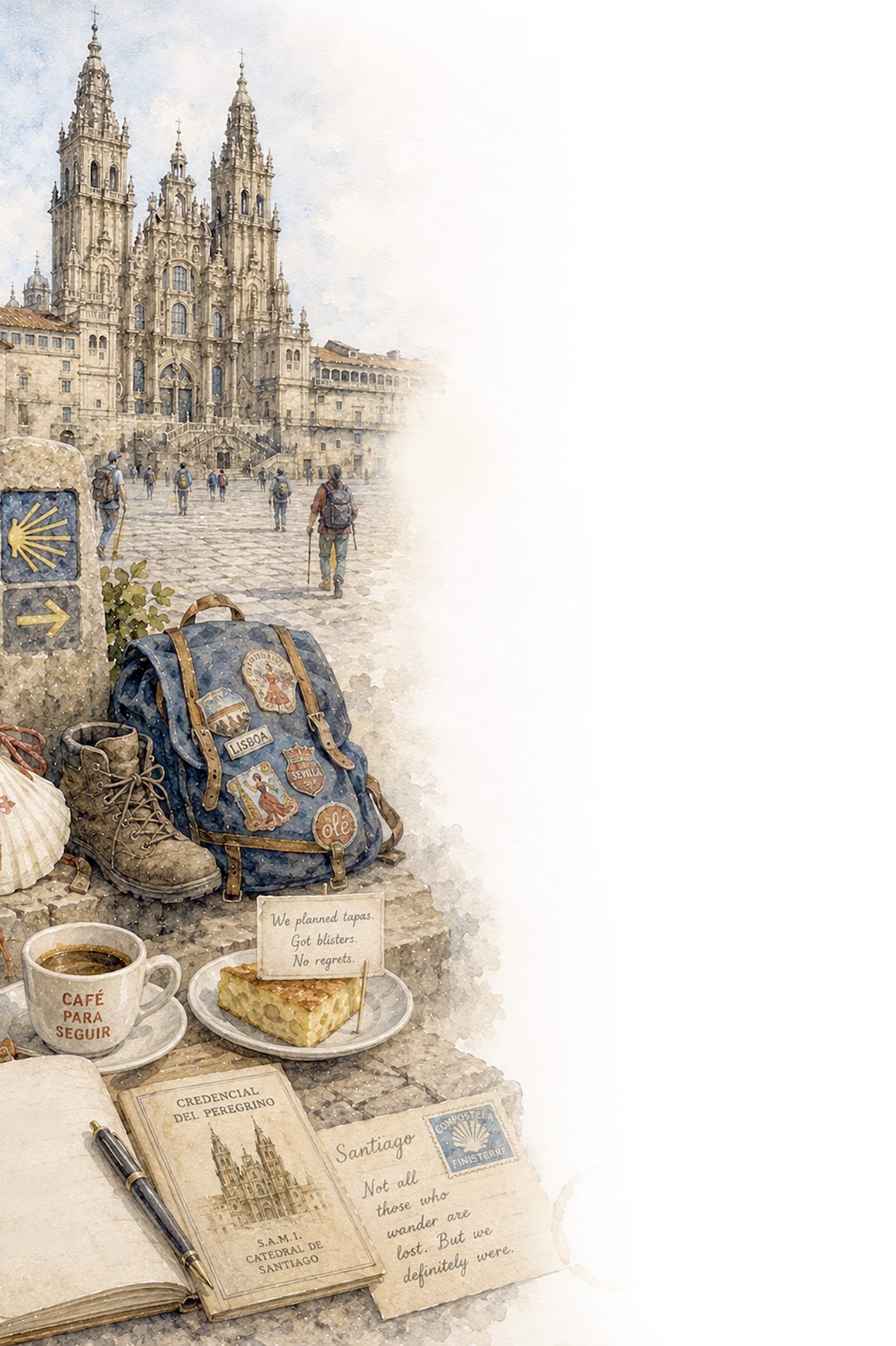 Spain / Compostela — We Accidentally Did the Camino illustration