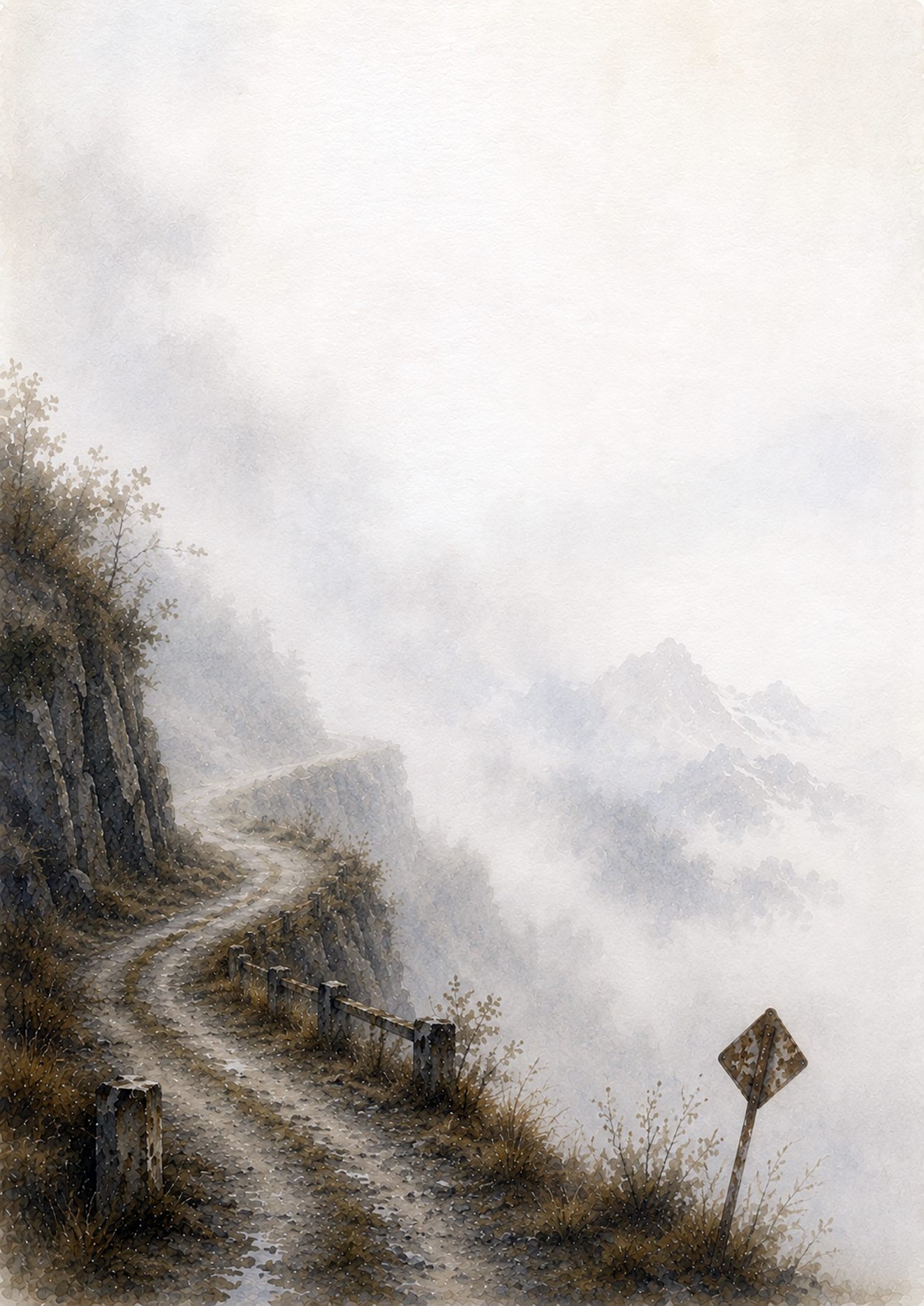 The old ghost road illustration